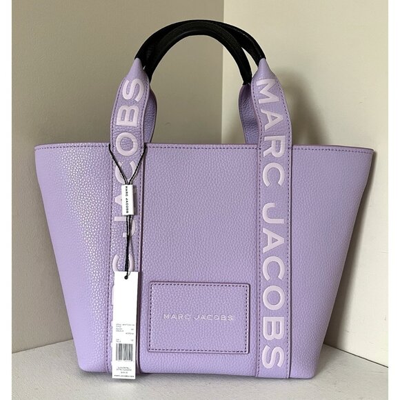 New Marc Jacobs Pebble Leather Tote Wisteria with Black Accents - Picture 1 of 6